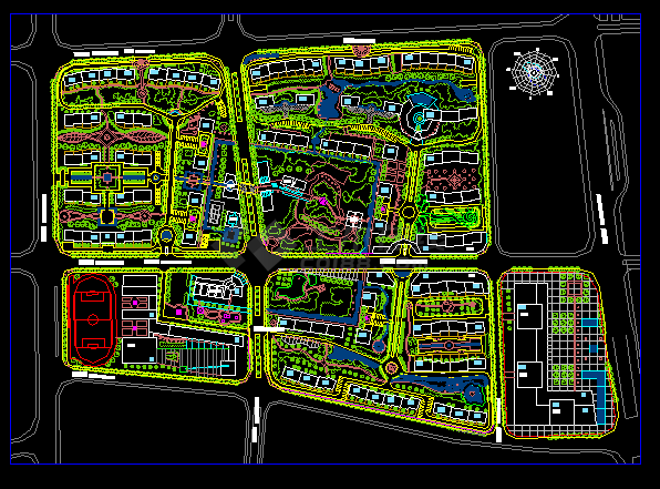 几张十分详细的多层住宅小区规划设计-图一