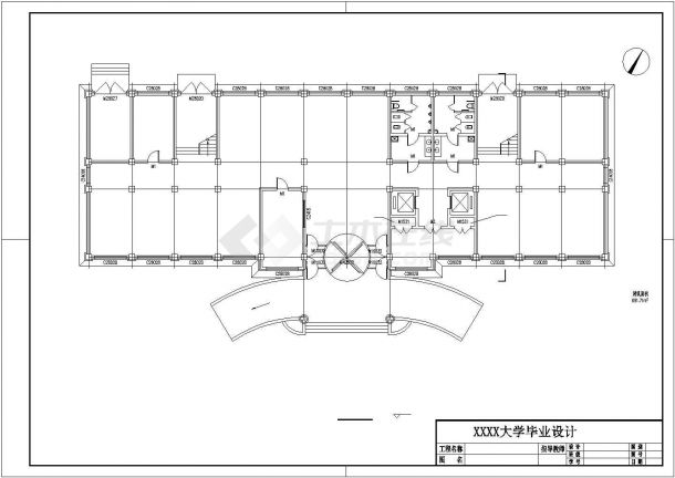 4层办公楼全套设计（2400平左右，含计算书，施工组织设计，横道图，平面布置图，建筑图， 结构图）-图二