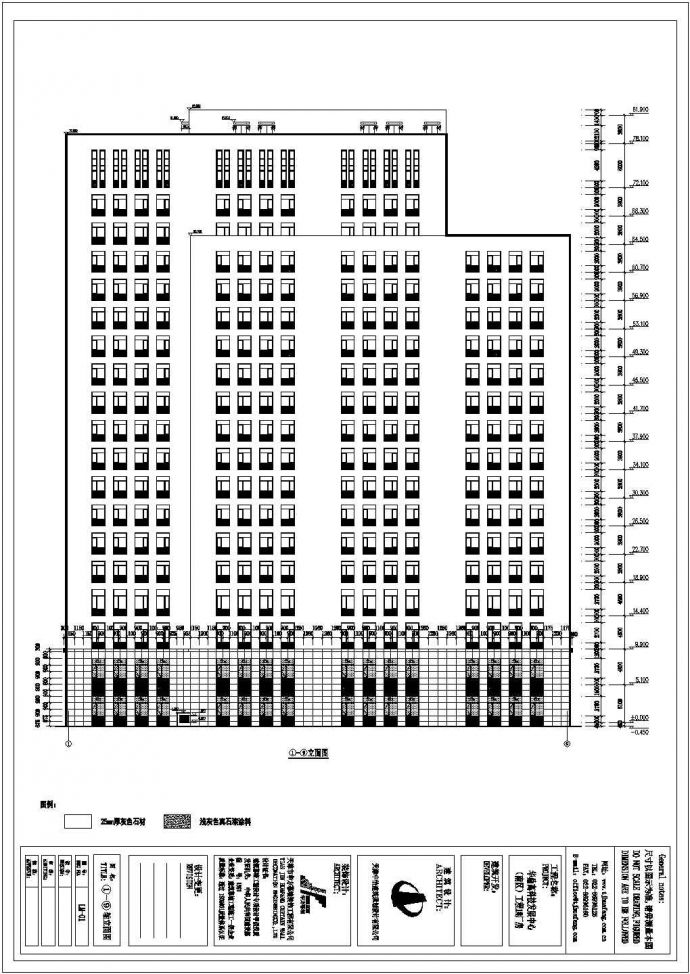 某地大型详细的高层厂房建筑施工图_图1