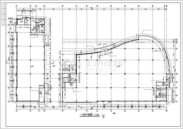 某地大型详细的标准厂房建筑施工图-图一