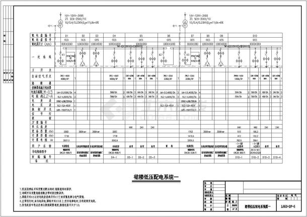 某地区商住楼全整套电气系统设计CAD施工图纸-图二
