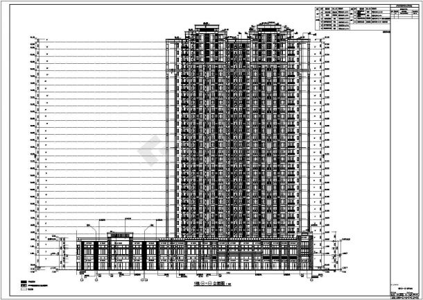南方31层带临街商业高层住宅楼建筑设计图-图二
