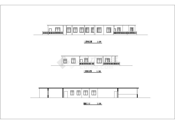 某商业会馆建筑cad设计全套图纸-图二