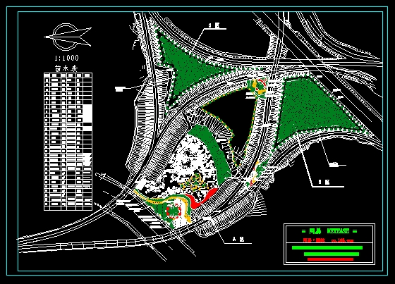 互通立交桥绿化平面图（二）_图1