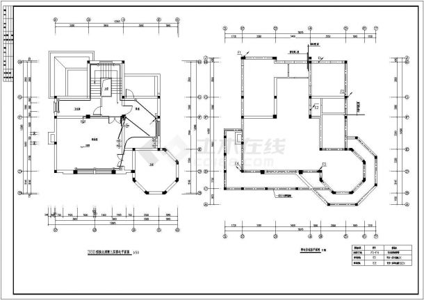 一栋2层砖混结构私家别墅电气设计施工图-图二