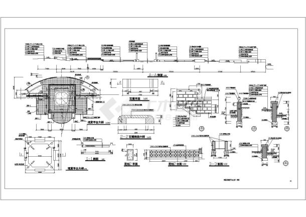 某地区市政广场cad设计施工图纸-图二