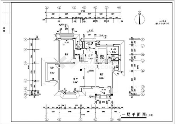 某地某住宅户型建筑平面cad图纸-图二