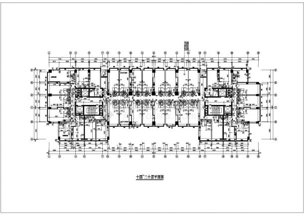 某市高档小区多层公寓建筑CAD设计图-图六