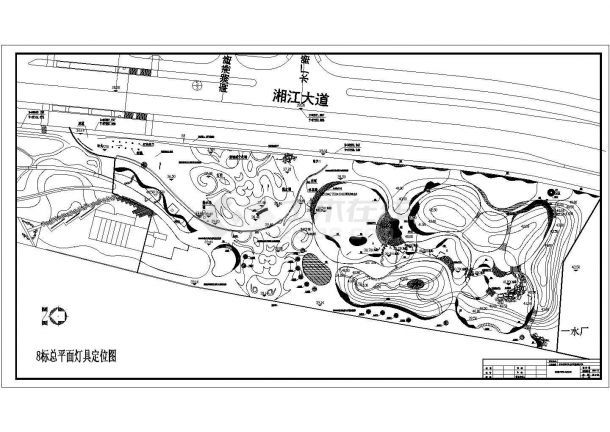 某市湘江风光带环境景观CAD设计图纸-图一