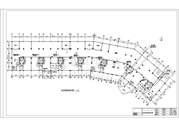 某商业街商住楼建筑给排水cad平面施工图-图一