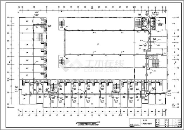 某五层商城大楼给排水cad设计施工图-图二
