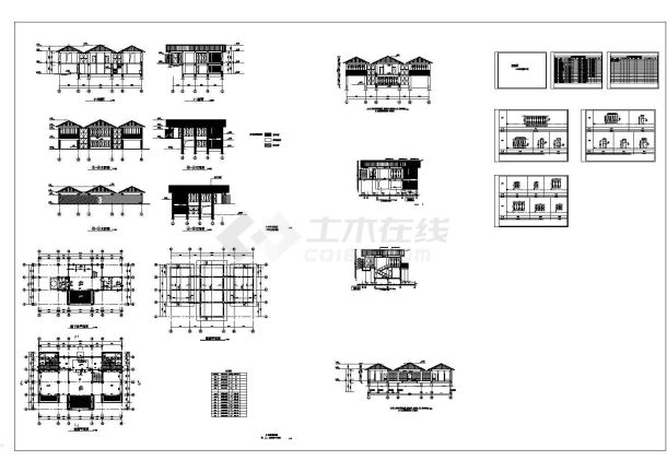 某度假村总统套房全套建筑施工cad图纸，共十六张（含设计说明）-图一