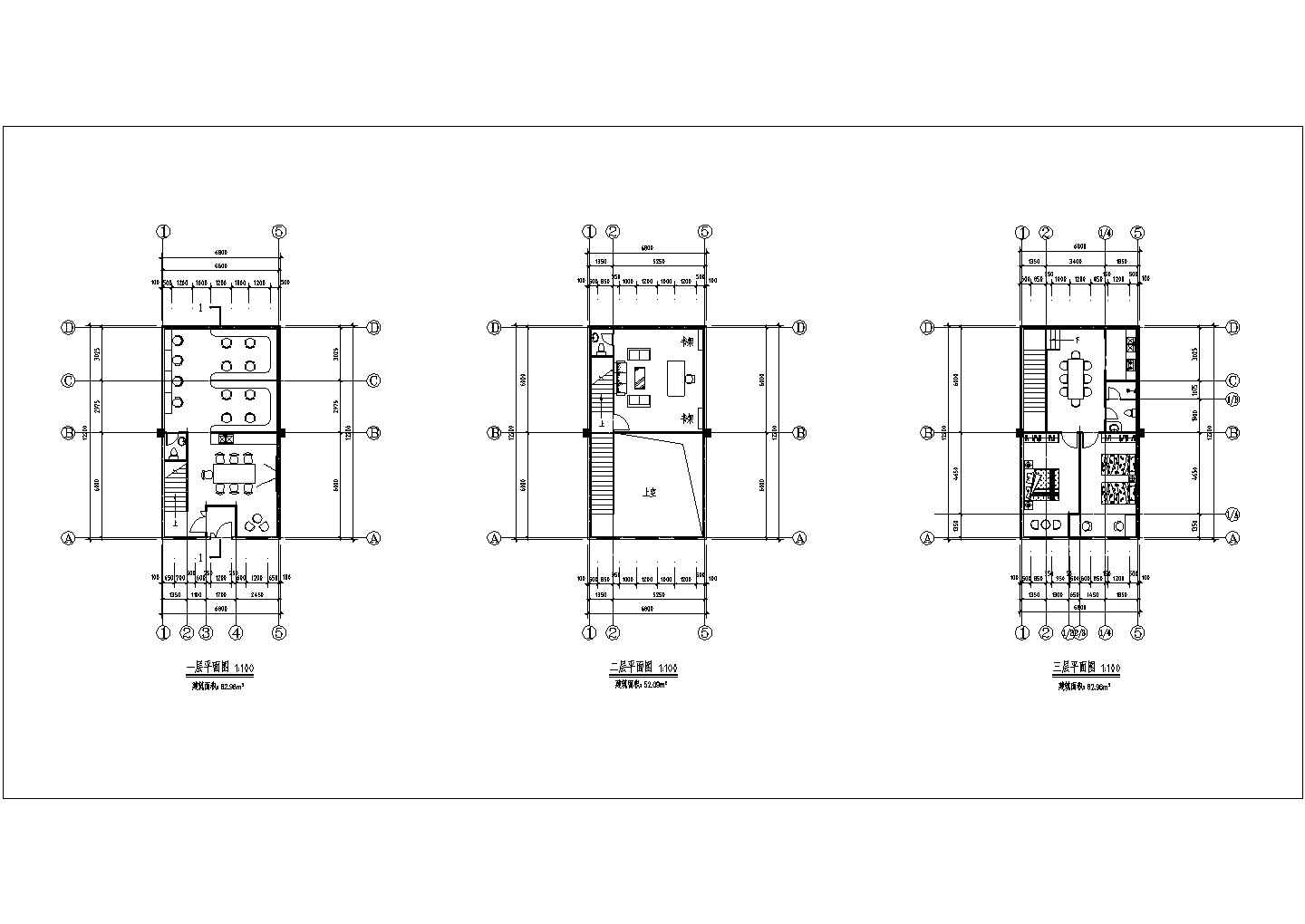 LOFT公寓平面设计方案cad图