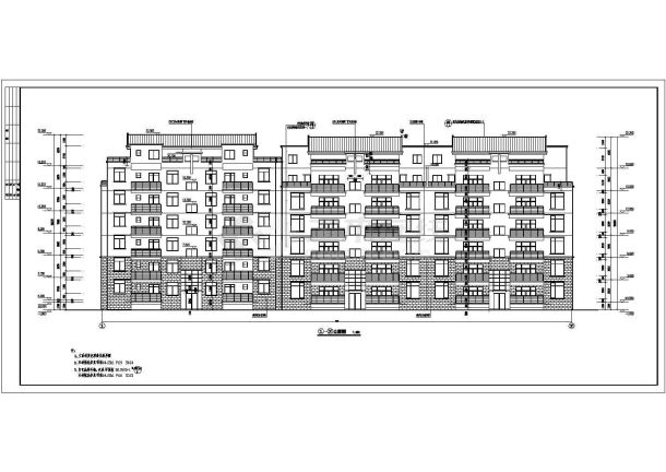 塞纳河住宅小区6号楼建筑施工图-图一