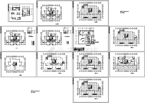 某-1+21层商住楼给排水设计cad施工平面图（大院设计）-图一