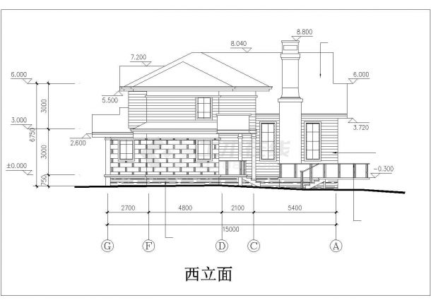 二层传统田园风格欧式别墅方案图图纸-图二