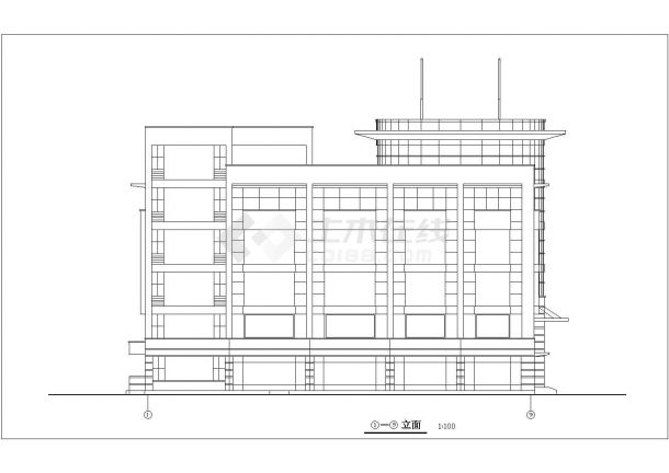 某大型超市建筑CAD设计方案图纸-图一