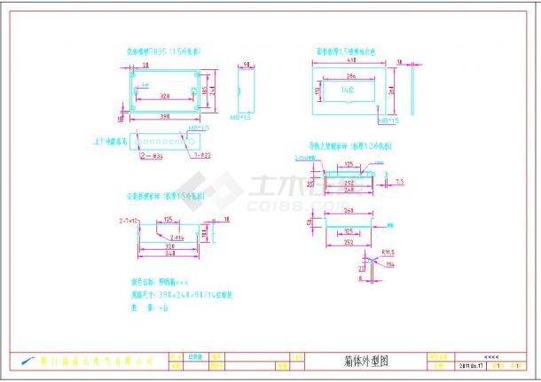 小三箱箱壳图、电气元气件块、CAD图块-图二