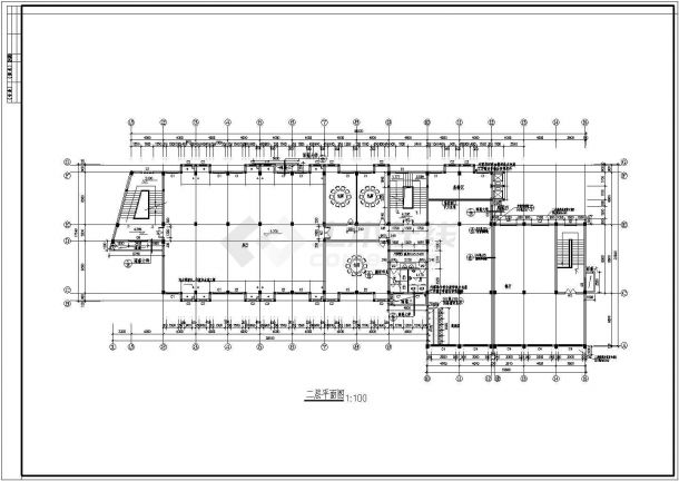 某地食堂综合楼建筑施工图（含设计说明）-图二