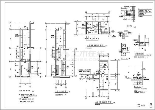 某市第一幼儿园建筑CAD施工图纸-图二