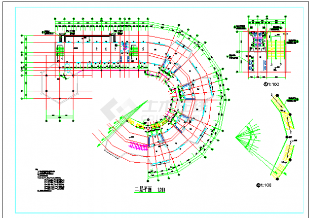 某市中心幼儿园建筑CAD设计图纸-图二