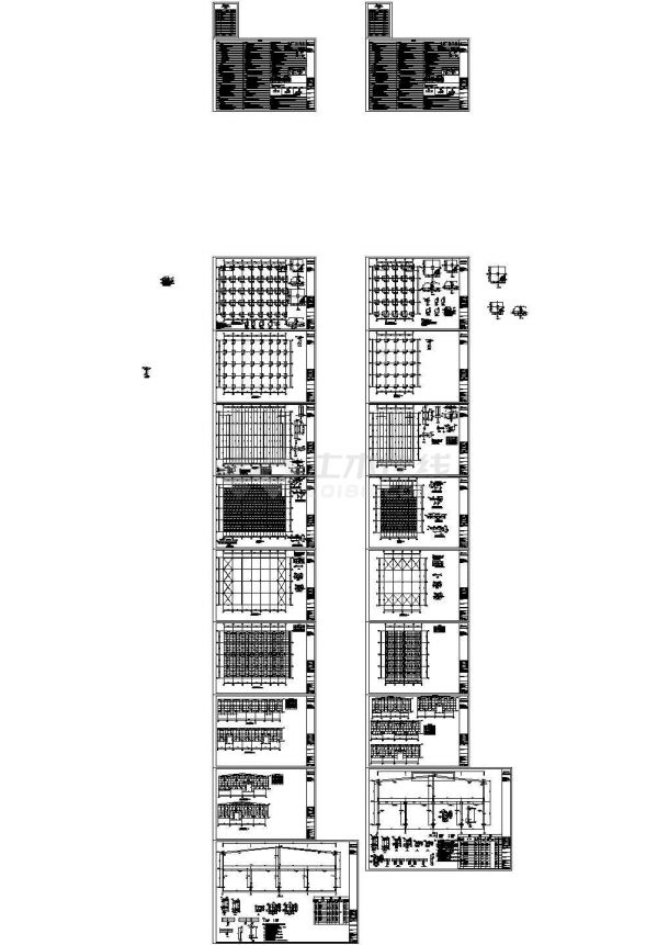 湖北某双层钢结构厂房全套图纸-图一