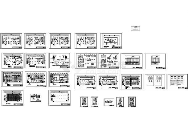 【苏州】某工厂车间净化空调系统设计cad施工图-图一