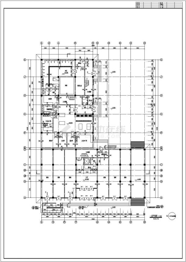 某地区大酒店建筑cad设计图纸全套-图一