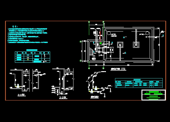 消防泵房设计平面图_图1
