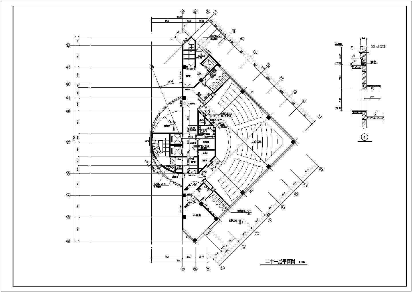 某仿古建筑cad设计图纸全套