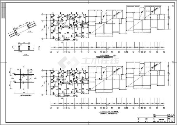 四层砌体结构住宅建筑结构施工图（条形基础）-图二