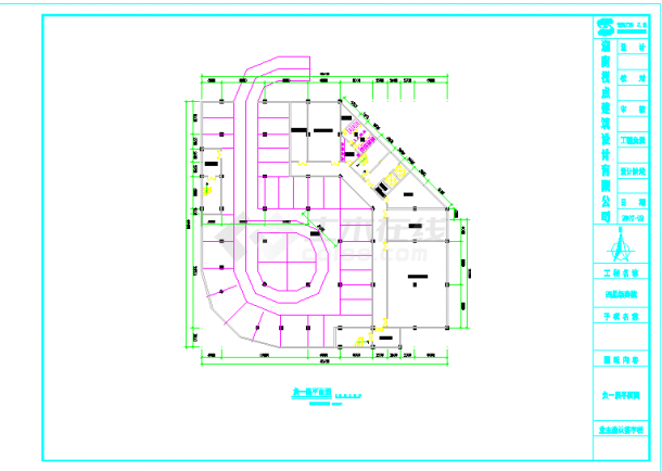 某地方酒店建筑cad方案图纸全套-图一