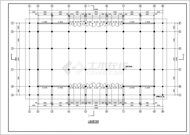 某大雄宝殿建筑设计施工方案CAD-图一