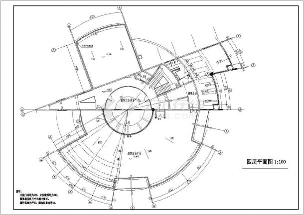 某市中心幼儿园大楼建筑CAD施工图-图二