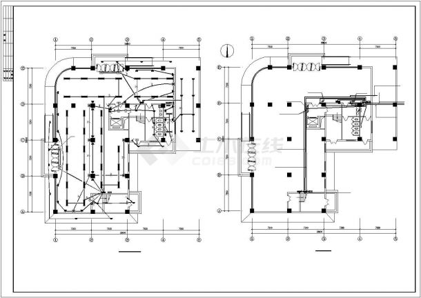 某培训楼商业建筑电气cad设计施工图-图二