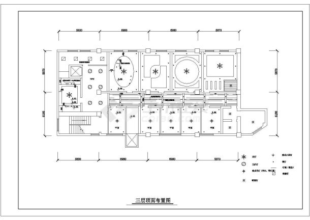 某地区椭圆形酒店建筑平面cad图纸-图二