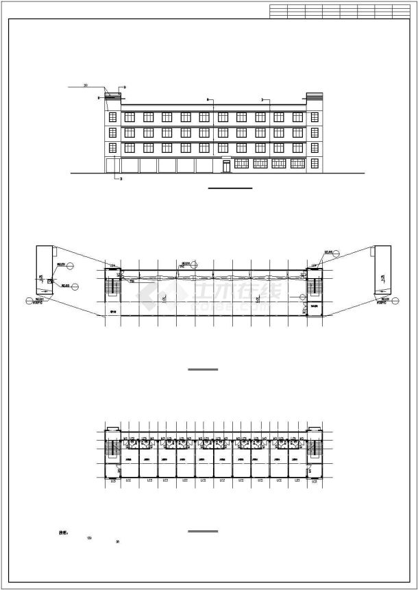 某地小型员工宿舍建筑施工图（含设计说明）-图一