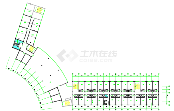 某地小型宾馆客房建筑设计方案CAD图-图一