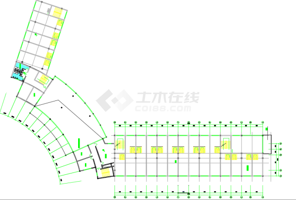 某地小型宾馆客房建筑设计方案CAD图-图二