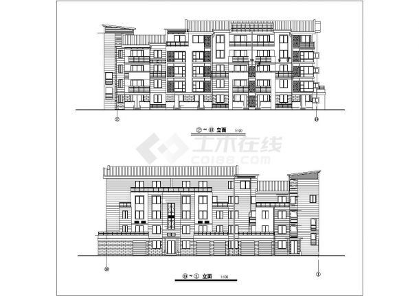 江苏省某地区多层住宅CAD方案图-图一