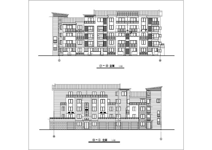 江苏省某地区多层住宅CAD方案图_图1