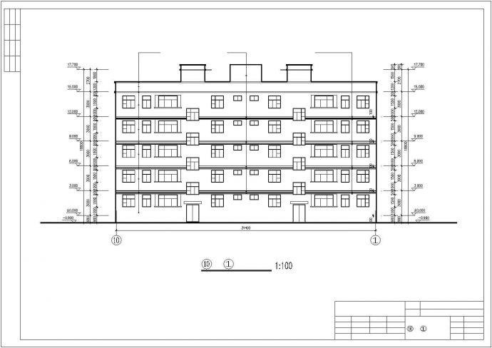 某地大型详细的五层外廊式宿舍建筑施工图_图1