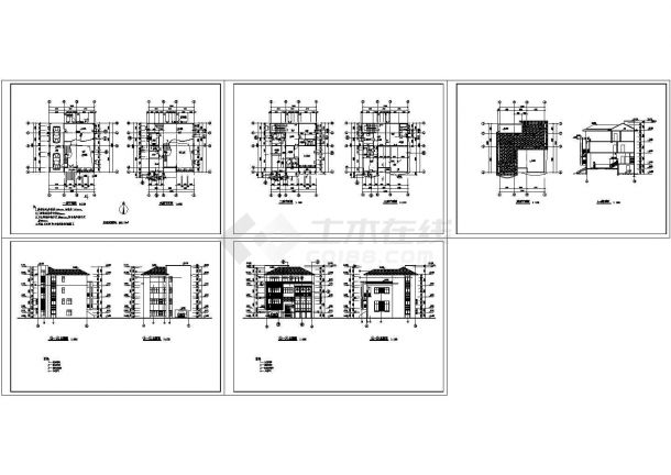 长13米宽12米3+1夹层500.71平米特级别墅建筑设计施工图-图一
