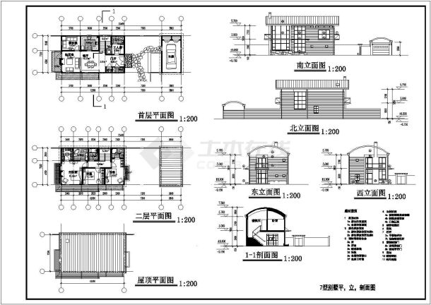 农村经济型自建房别墅设计方案详细图纸-图一