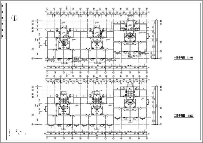 某地小型多层住宅楼建筑施工图（共6张）_图1
