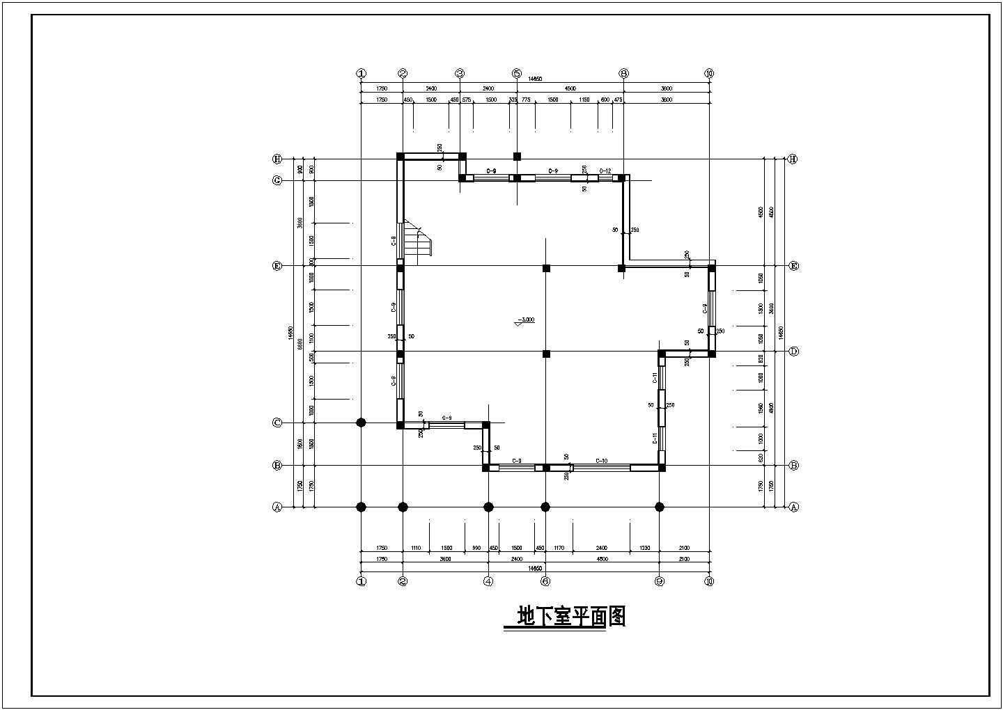 某地小型二层新农村别墅建筑扩初图