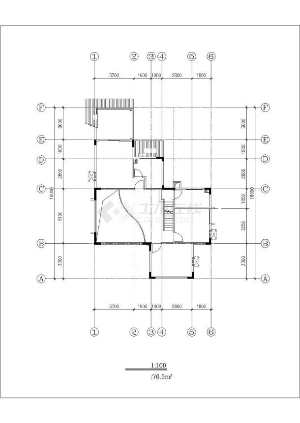 某地小型三层度假别墅建筑扩初图（共8张）-图二