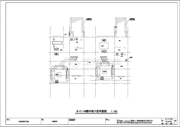 [广东]多层合院式别墅建筑施工图（含效果图）-图一