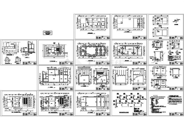 某乡镇自来水厂CAD图纸-图一