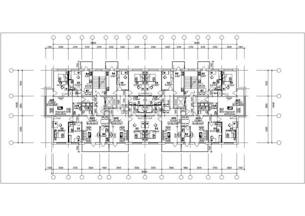 高层住宅户型组合平面图纸（共4张）-图二